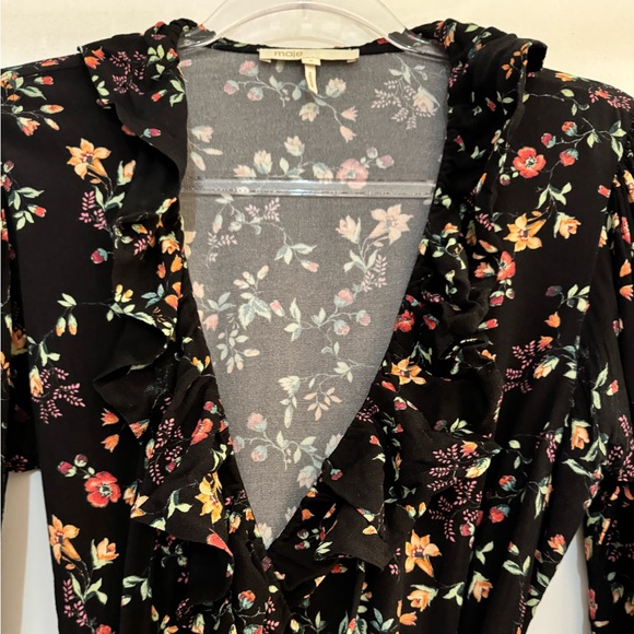 Maje Floral wrap dress - Picture 3 of 6